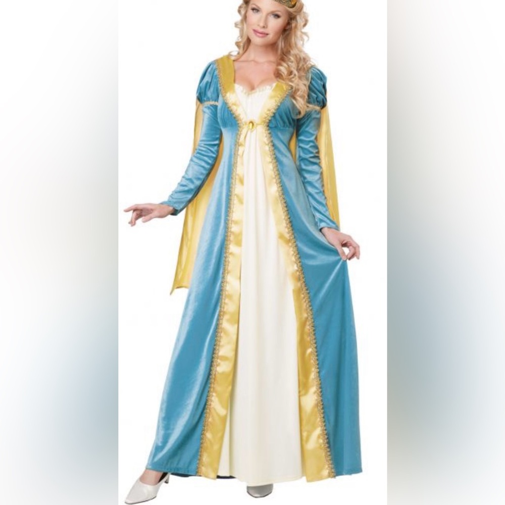 NWOT California Costume Blue and gold adult empress costume dress size 2X